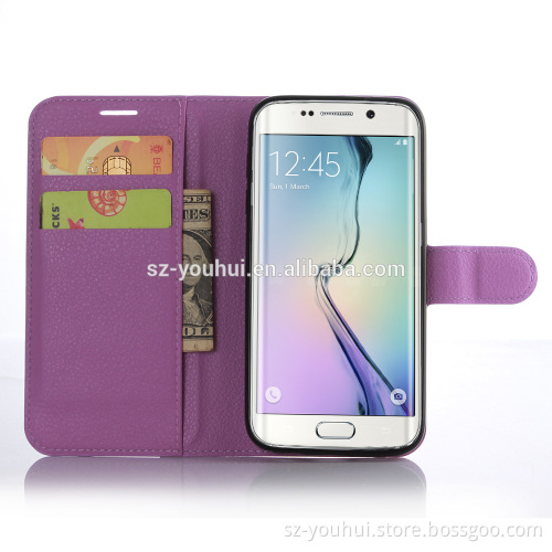 High Quality Leather Card Wallet Folio Stand Flip Case Cover for Samsung GALAXY S7